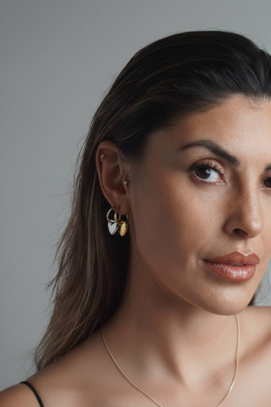 Bella Heart Hoops Gold