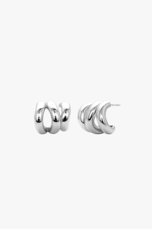 Kayé Triple Hoops Silver