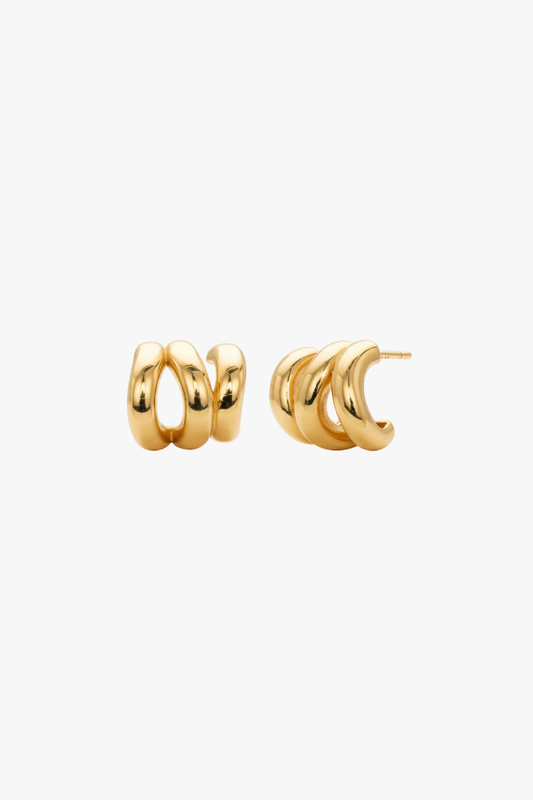 Kayé Triple Hoops Gold