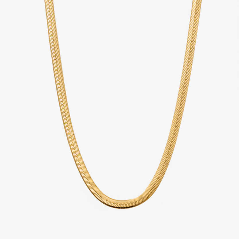 Sole Necklace Gold – simpel minimalistisk vandfast guldkæde til alle looks fra KAYÉ