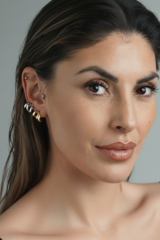 Kayé Triple Hoops Gold