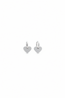 Bella Heart Hoops- Silver